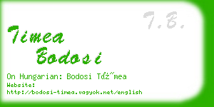 timea bodosi business card